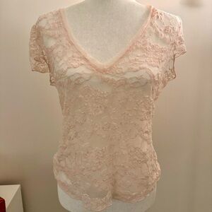 Coquette pink vintage lace top - exclusive from Tara size medium 💕🌸🩰